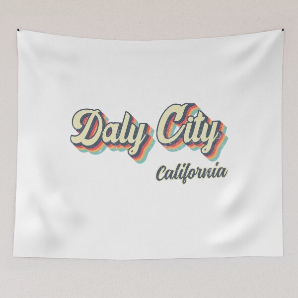 Item preview, Daly City California Retro Vintage 70s rainbow designed and sold by Teelogic.