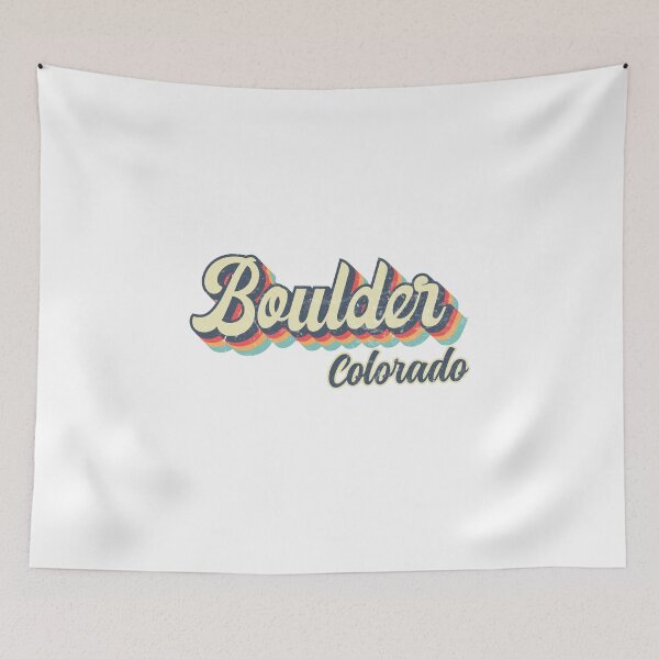 Item preview, Boulder city Colorado Retro Vintage 70s rainbow designed and sold by Teelogic.