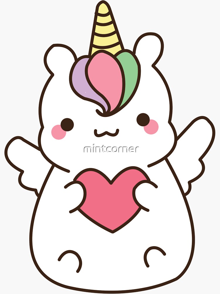 Kawaii Unicorn Stickers – My Heart Teddy