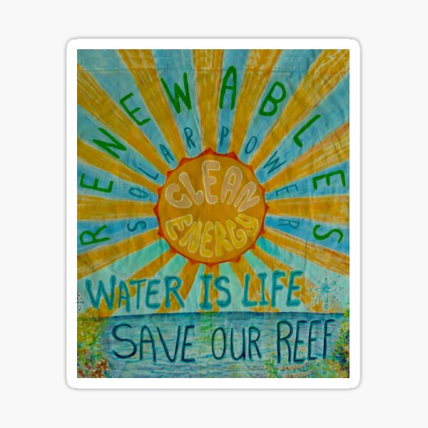 Save Our Reef Poster Sticker