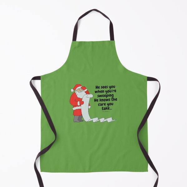 Item preview, He Sees You When You're Sweeping Funny Santa Cleaning designed and sold by SavvyCleaner.