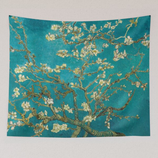 Item preview, Almond Blossom , 1890 by Vincent Van Gogh (Remastered) Turquoise Floral Spring designed and sold by Paintism.
