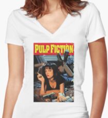 Camiseta entallada de cuello en V Pulp Fiction