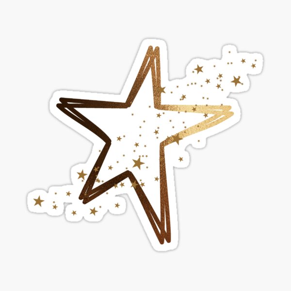 Shiny Gold Star Sticker