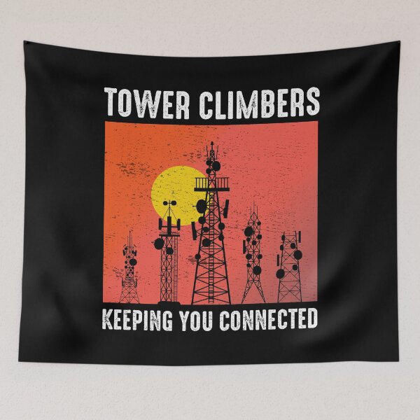 Item preview, Vintage Cell Tower Climber Climbing Antenna Funny Saying designed and sold by CuteDesigns1.