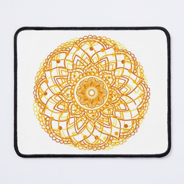 Artikelvorschau, Allmählich orange und gelb gefärbtes Mandala-Blumen-Kreis-Henna-Muster-Design entworfen und verkauft von Fananaa.