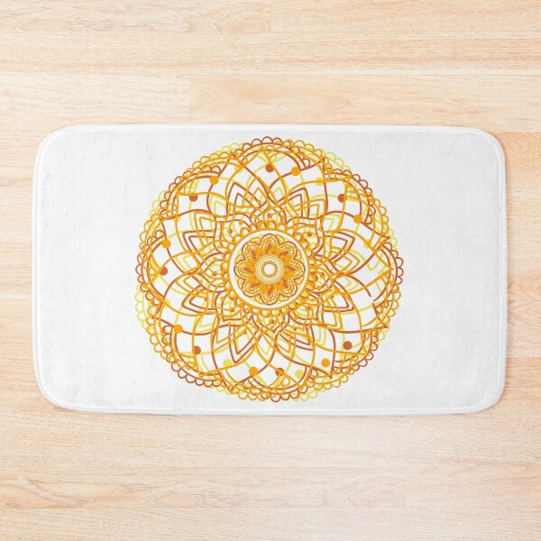 Item preview, Gradual Orange and Yellow Colored Mandala Floral Circular Henna Pattern Design designed and sold by Fananaa.