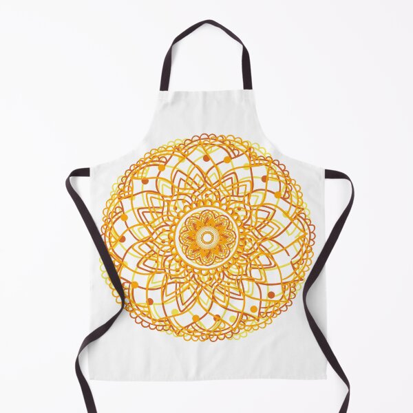Item preview, Gradual Orange and Yellow Colored Mandala Floral Circular Henna Pattern Design designed and sold by Fananaa.