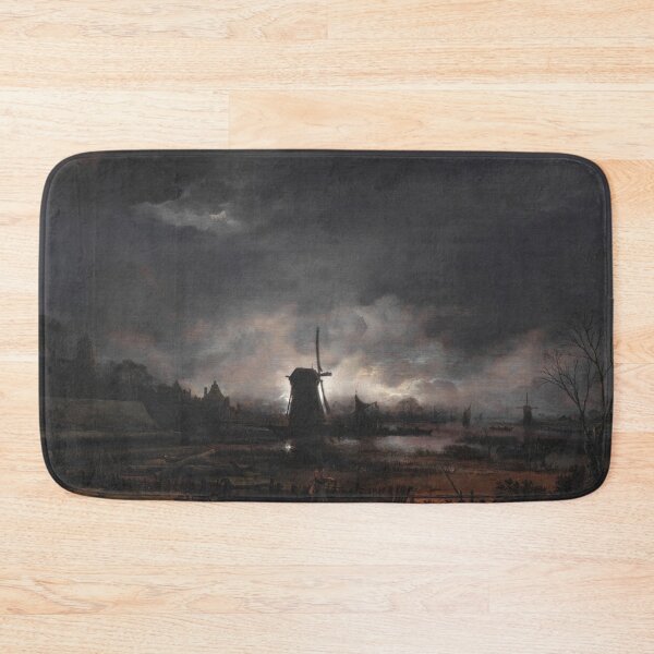 Item preview,  Moonlit Landscape with a Windmill - Aert van der Neer designed and sold by Vintage Designs +.