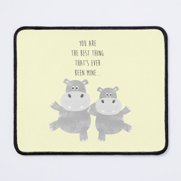 Item preview, Best Hippo Couple - You are the best thing thats ever been mine - Happy Valentines Day designed and sold by thewishdesigns.