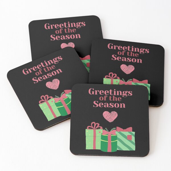 Item preview, Greetings Of The Season Holiday Heart Row Of Christmas Holiday Gift Boxes designed and sold by H3designs.