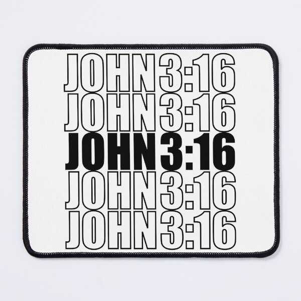 Item preview, John 3:16 Bible Verse in Black Font designed and sold by Mariv19.