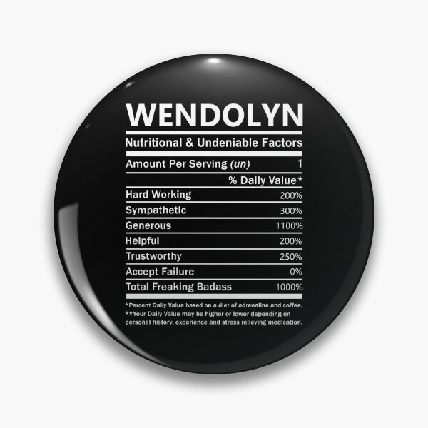 Item preview, Wendolyn Name T Shirt - Wendolyn Nutritional And Undeniable Factors Gift Item Tee designed and sold by jennynicho.