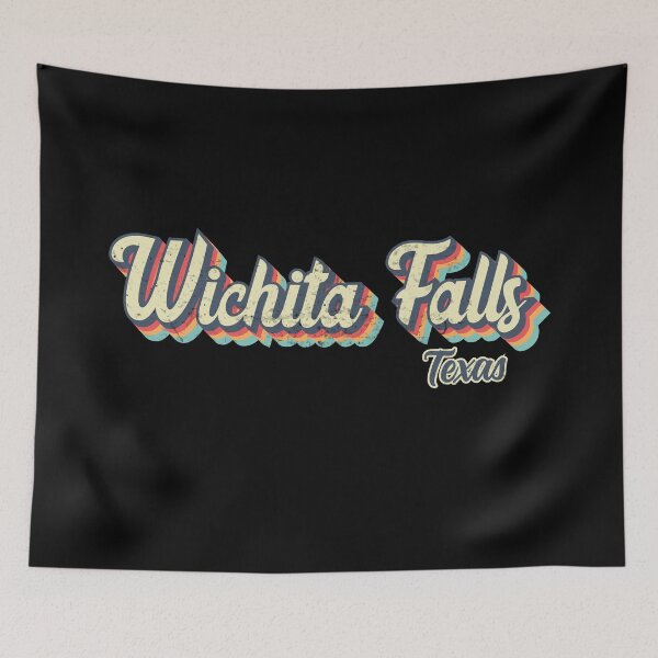 Item preview, Wichita Falls city Texas Retro Vintage 70s rainbow designed and sold by Teelogic.