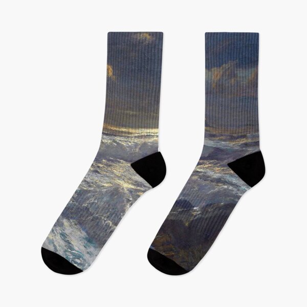 Item preview, Albert Julius Olsson Moonlit waves on the shore with The Longships Lighthouse Land's End Cornwall designed and sold by Vintage Designs +.