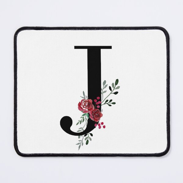 Item preview, Letter J Initials monogram floral designed and sold by Saba-Red-Ideas.