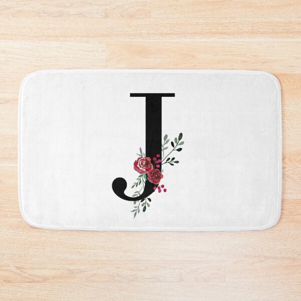 Item preview, Letter J Initials monogram floral designed and sold by Saba-Red-Ideas.