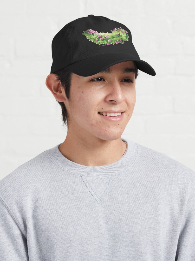 Aperçu 3 sur 7. Casquette avec l'œuvre Campanules des Murailles créée et vendue par ChemineHerisson.