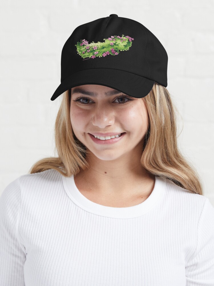 Aperçu 6 sur 7. Casquette avec l'œuvre Campanules des Murailles créée et vendue par ChemineHerisson.