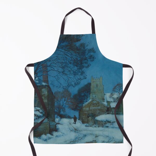 Aperçu de l'œuvre Albert Moulton Foweraker A moonlit winter scene at Strete near Dartmouth créée et vendue par Vintage Designs +.