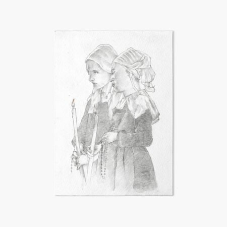 Prayer in a pilgrimage Art Board Print