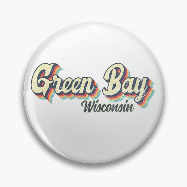 Item preview, Green Bay city Wisconsin Retro Vintage 70s rainbow designed and sold by Teelogic.