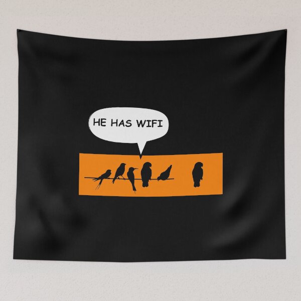 Item preview, Wireless Birds Wi-Fi Funny Joke. designed and sold by CuteDesigns1.