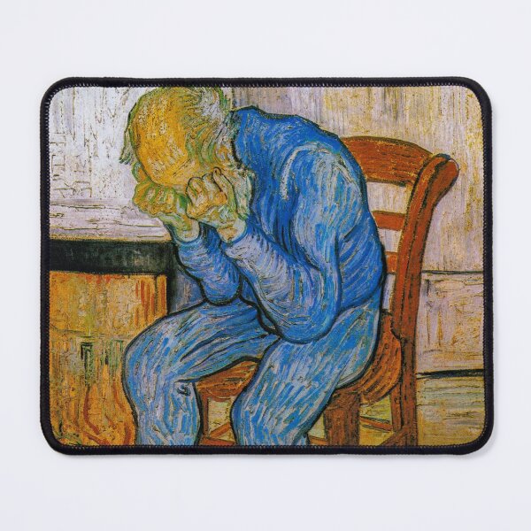 Item preview, At Eternity's Gate , 1890 by Vincent Van Gogh (Remastered) Blue Crying Alone in Bedroom designed and sold by Paintism.