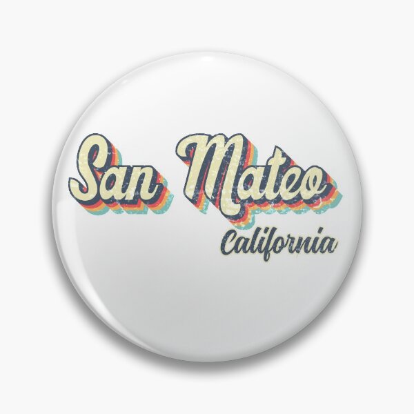 Item preview, San Mateo City California Retro Vintage 70s rainbow designed and sold by Teelogic.