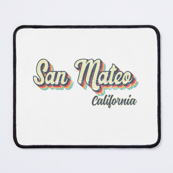 Item preview, San Mateo City California Retro Vintage 70s rainbow designed and sold by Teelogic.