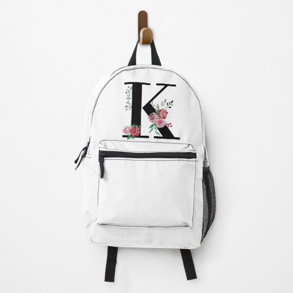 Item preview, Letter K Initials monogram floral designed and sold by Saba-Red-Ideas.