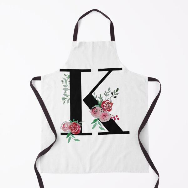 Item preview, Letter K Initials monogram floral designed and sold by Saba-Red-Ideas.