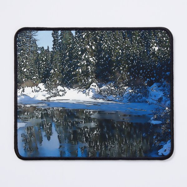 Item preview, Cool Blue Shadows - Riverbank Winter Forest designed and sold by Georgia Mizuleva.