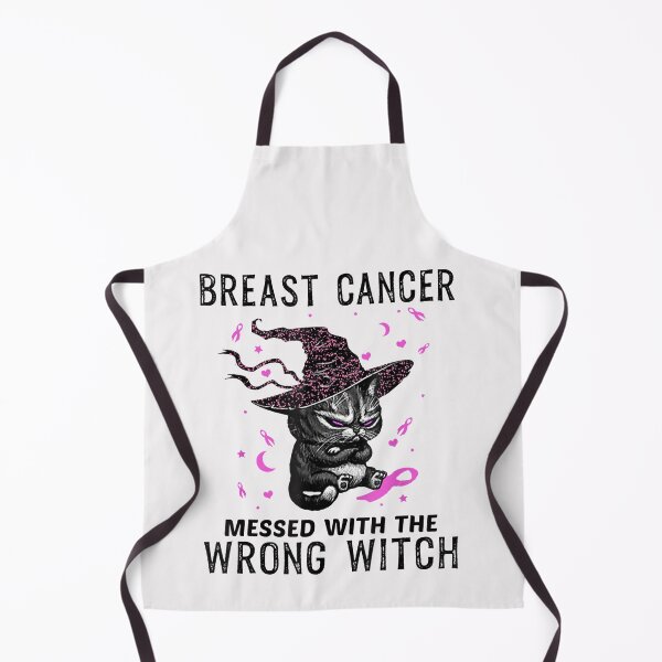 Item preview, Breast Cancer Messed With The Wrong Witch Black Cat Funny T-Shirt designed and sold by Blue-Rechard.