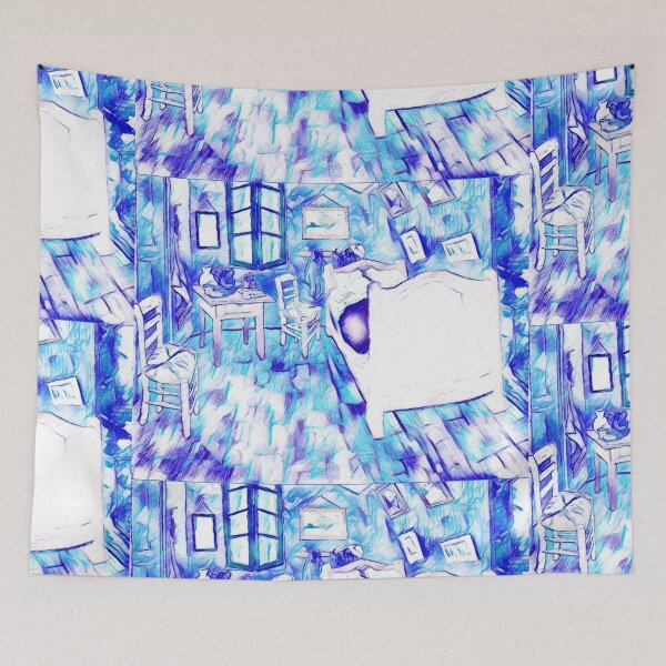 Item preview, Bedroom done in Pen and Ink like Van Gogh Bedroom  designed and sold by CristalleLisa.