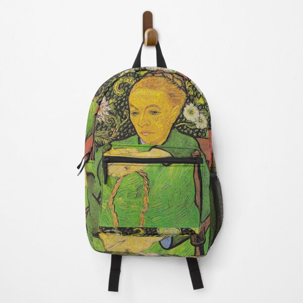 Item preview, Vintage Portrait of La Berceuse Augustine Roulin , 1889 by Vincent Van Gogh (Remastered) Women sitting still on chair in front florals designed and sold by Paintism.