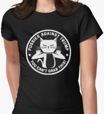 Pussies Against Trump Black Women's Fitted T-Shirt