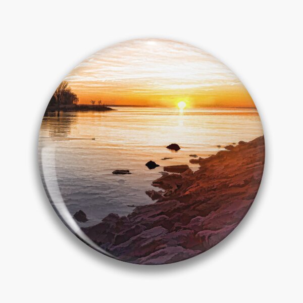 Item preview, Purple Rocks Sunrise – Lake Ontario Impressions designed and sold by Georgia Mizuleva.