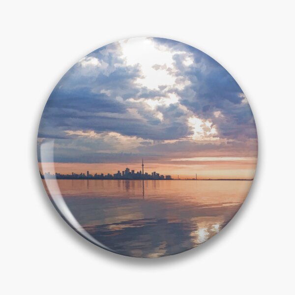 Item preview, Blue Morning Zen - Toronto Skyline Impressions designed and sold by Georgia Mizuleva.