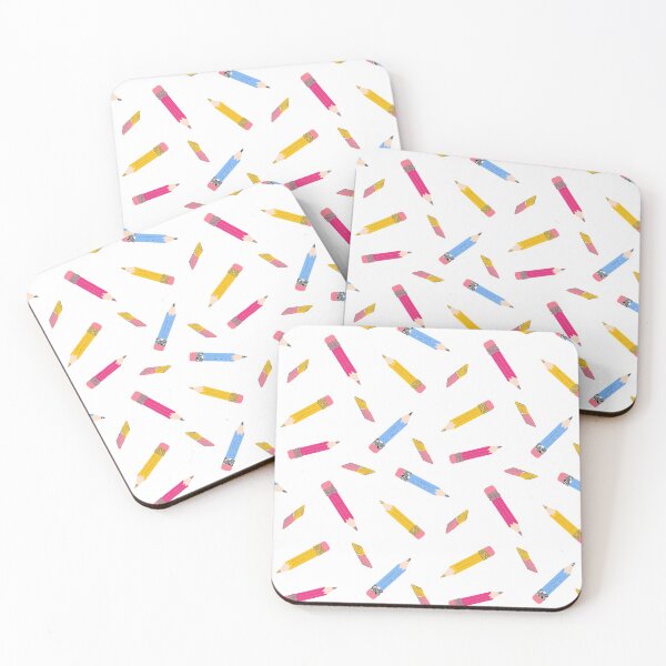Item preview, multicolored pencils and erasers. designed and sold by SychEvaartist.