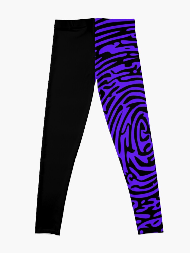 Thumbnail 4 of 5, Leggings, Purple Fingerprint designed and sold by ForensicMinds.
