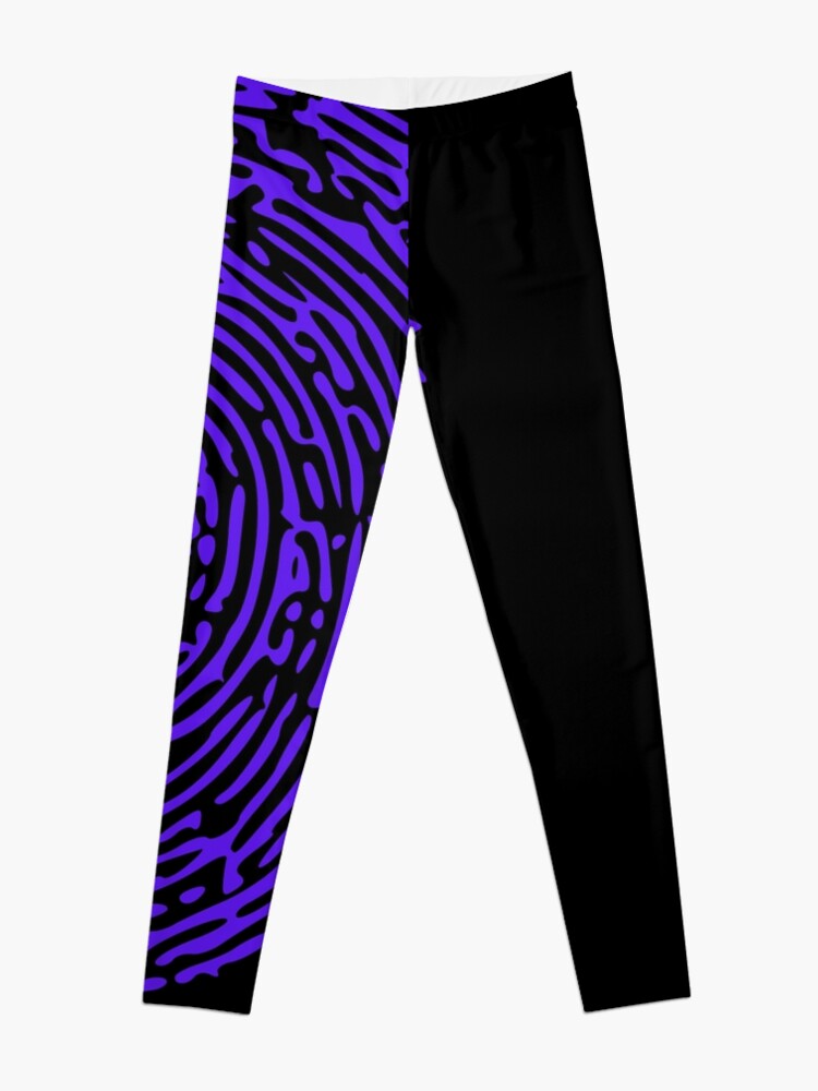 Thumbnail 3 of 5, Leggings, Purple Fingerprint designed and sold by ForensicMinds.