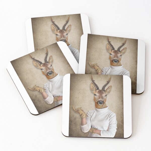 Item preview, Gazelle in a white Turtleneck sweater designed and sold by Maartje de Volder.