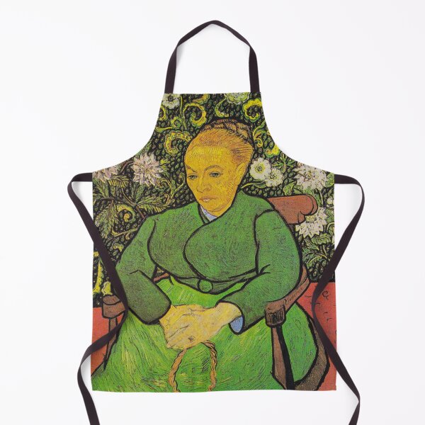 Item preview, Vintage Portrait of La Berceuse Augustine Roulin , 1889 by Vincent Van Gogh (Remastered) Women sitting still on chair in front florals designed and sold by Paintism.