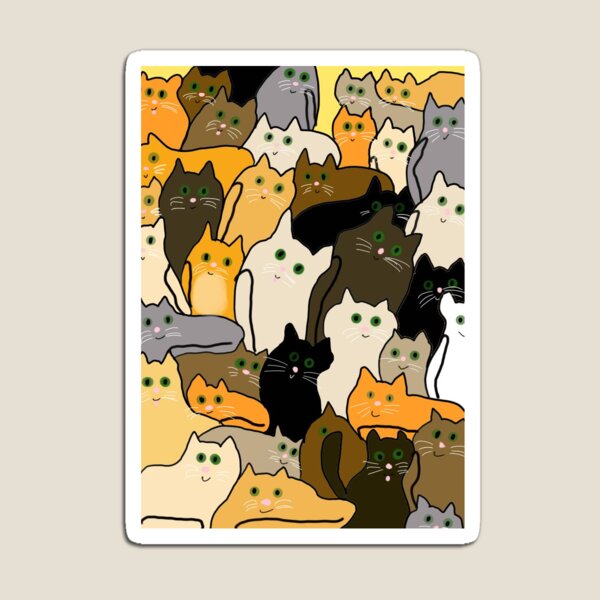 Item preview, colourful cats designed and sold by may1249.