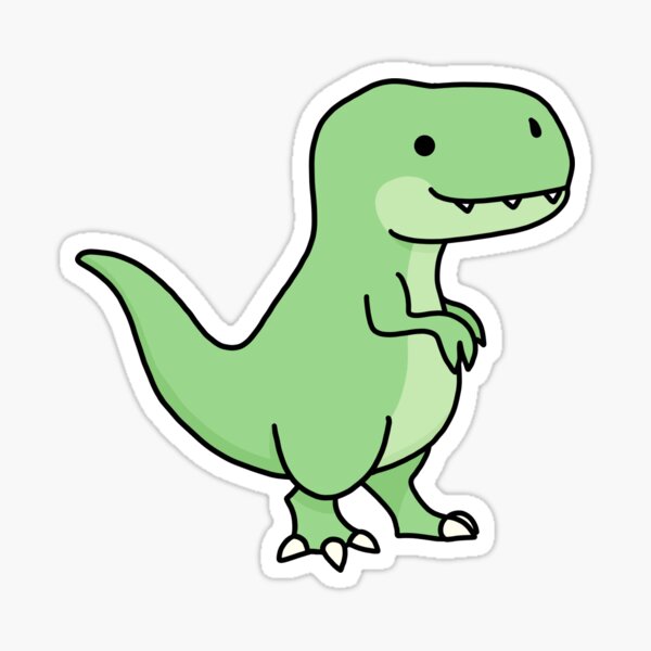 Green T Rex Dinosaur Sticker For Sale By Lisaedlund Redbubble 3479