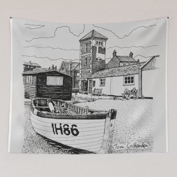Item preview, Aldeburgh Beach Ink Sketch designed and sold by Tom Crittenden.