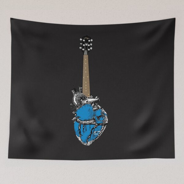 Item preview, Guitar heart Digitally shape a heart and a gentle Guitar Zipped Hoodie designed and sold by JosephdPurvis.