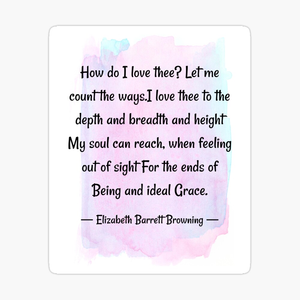 Deep love quotes | How do I love thee ? Let me count the ways I love thee  to the depth " Greeting Card for Sale by Quoteology101 | Redbubble
