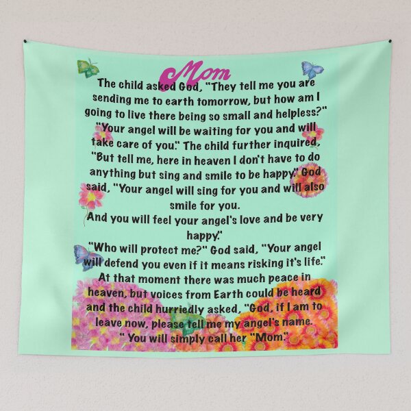 Item preview, The best Mother’s Day gifts, You will simply call her mom Beautiful poem about motherhood green background designed and sold by Artonmytee.